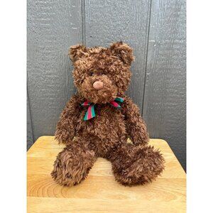 Vintage 1990's Gund Brown Beauregard Plush Teddy Bear #4778 Fashion Bug 20"